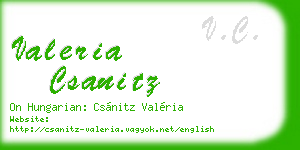 valeria csanitz business card